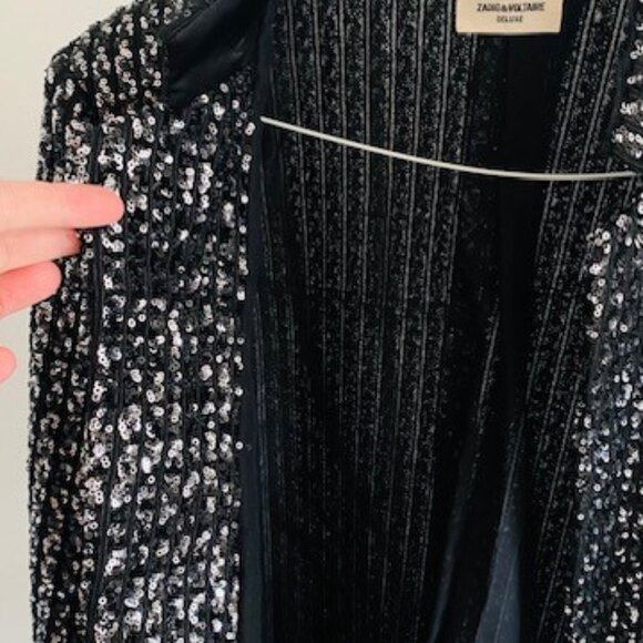 Zadig & Voltaire Sequin Deluxe Jacket, size LARGE, NEW, NEVER WORN, only $300 - Picture 5 of 16